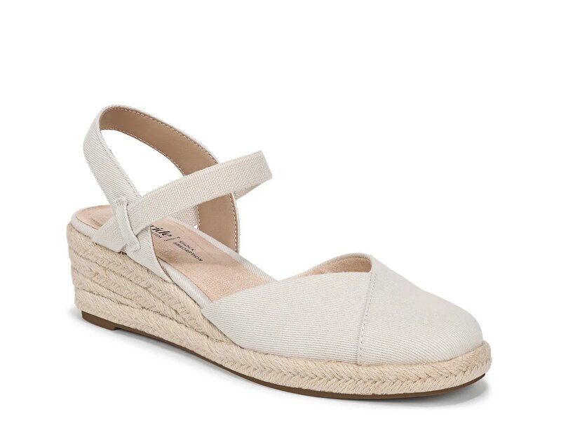 ライフストライド レディース シューズ サンダル LifeStride Pilar Espadrille Wedge Sandal White ホワイト