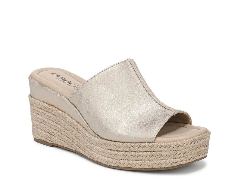 ライフストライド レディース シューズ サンダル LifeStride Haute Wedge Sandal Gold Metallic ゴールド