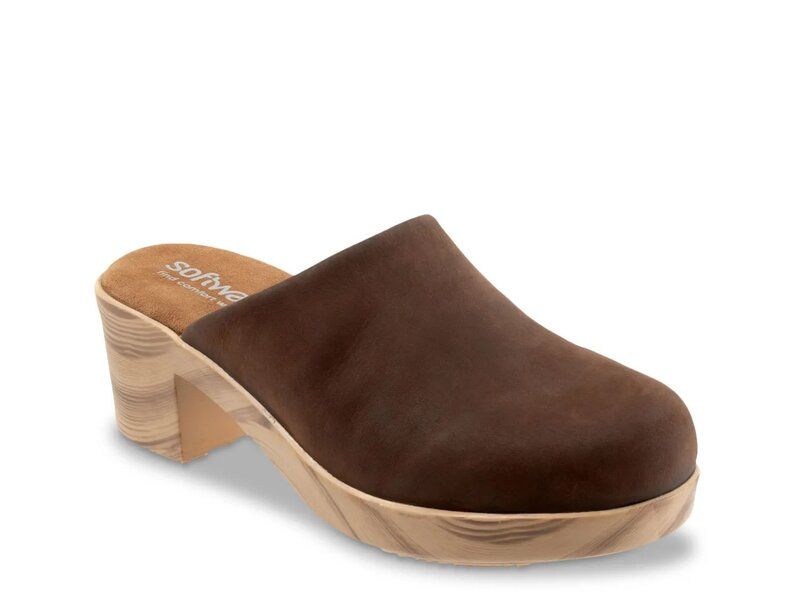 ソフトウォーク レディース シューズ サンダル Softwalk Felida Clog Dark Brownubuck ブラウン