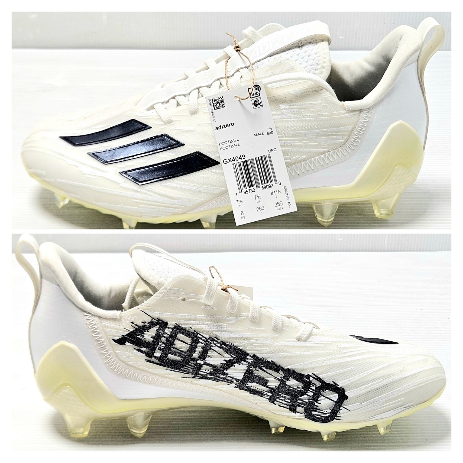 アメフト　 ADIZERO スパイク 未使用品】 adidas Adizero GX4049 アメフト スパイク 26.0cm タグ付