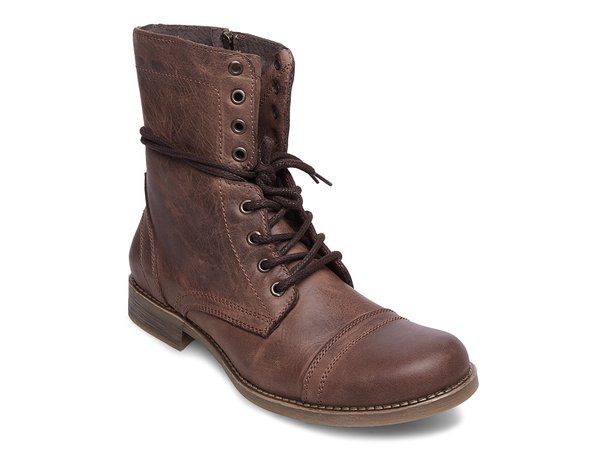 スティーブ マデン メンズ シューズ ブーツ・レインブーツ Steve Madden TroopahC Boot Dark Brown Leather ブラウン