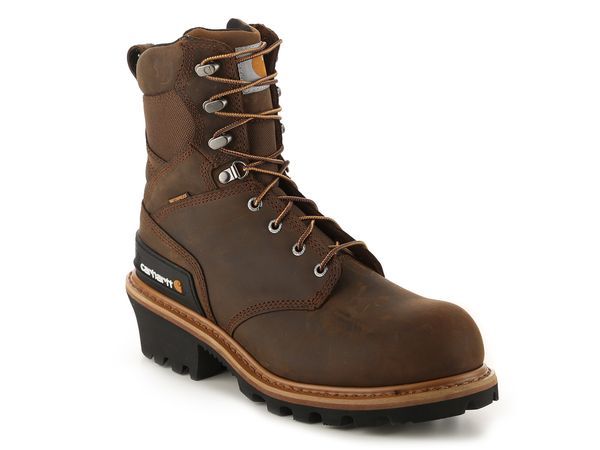 カーハート メンズ シューズ ブーツ・レインブーツ Carhartt Logger 8Inch Work Boot Dark Brown ブラウン