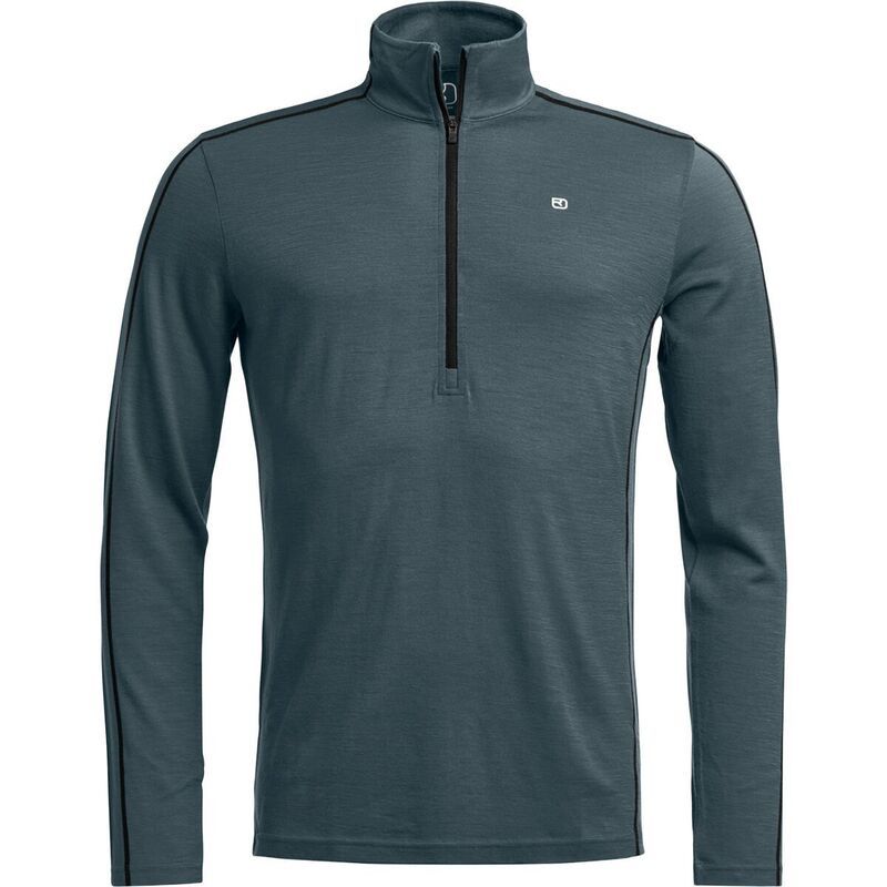 オルトボックス メンズ トップス Tシャツ ウール Ortovox 185 RockNWool Zip Neck Top Mens Dark Arctic Grey グレー