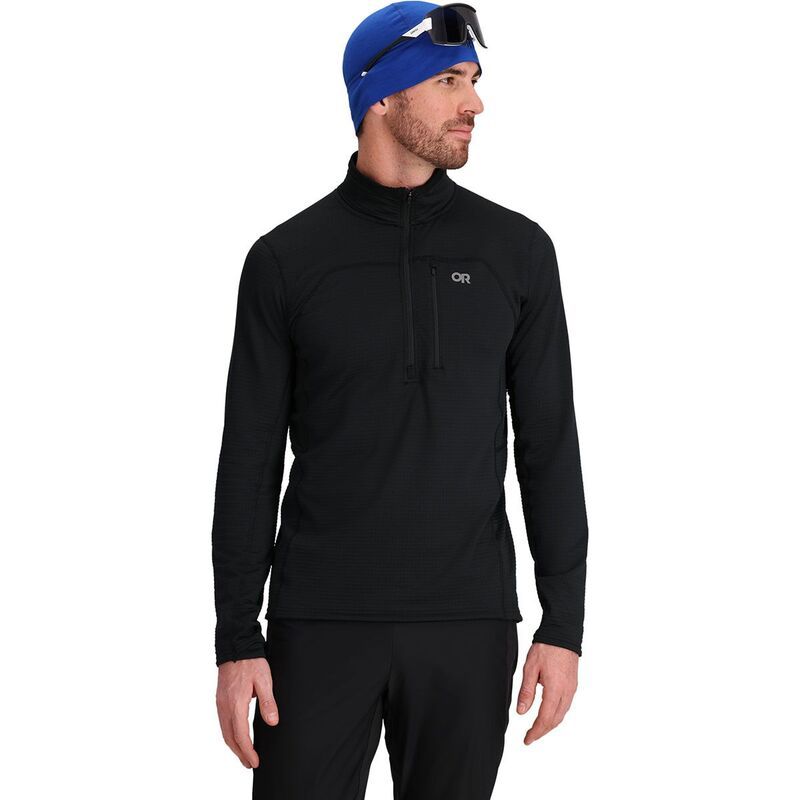 アウトドアリサーチ メンズ アウター ジャケット・ブルゾン フリース ジャケット Outdoor Research Vigor Grid Fleece HalfZip Jacket Mens Blac