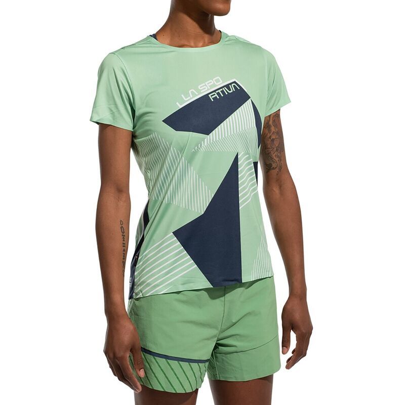 ラスポルティバ レディース トップス Tシャツ La Sportiva Comp TShirt Womens Aspen GreenNight Sky グリーン