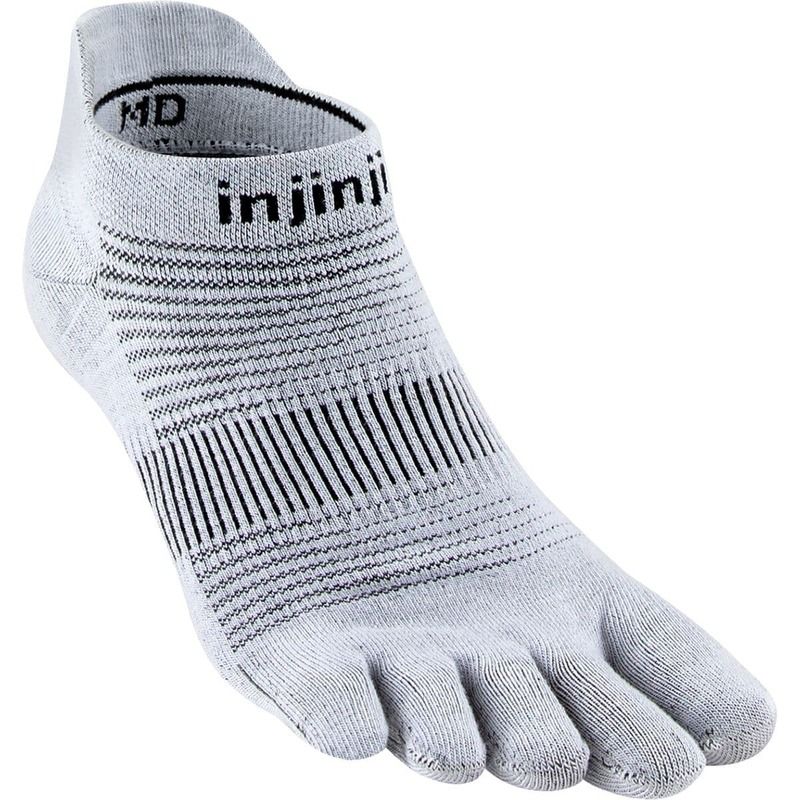 インジンジ メンズ アンダーウェア 靴下 Injinji Run Lightweight NoShow Sock Gray グレー