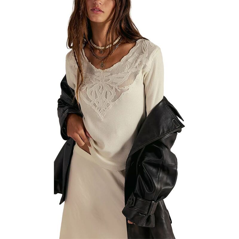 フリーピープル レディース トップス Tシャツ Free People Butterfly Cuff Top Womens Sugar Swizzle