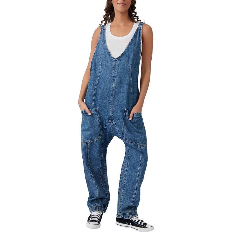 フリーピープル レディース ボトムス スカート ジャンプスーツ Free People High Roller Jumpsuit Womens Sapphire Blue ブルー
