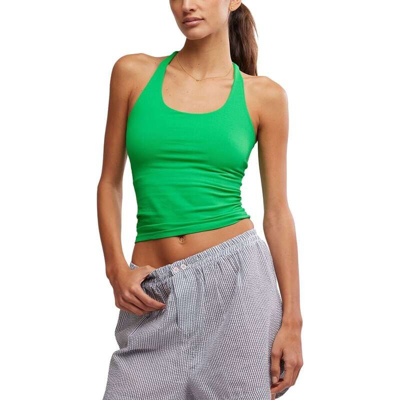 フリーピープル レディース トップス タンクトップ Free People Clean Lines Racerback Tank Top Womens Jungle Glow