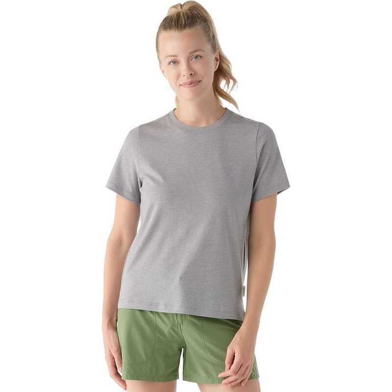 スマートウール レディース トップス Tシャツ 半袖 Smartwool Perfect Crew ShortSleeve TShirt Womens Light Gray Heather グレー
