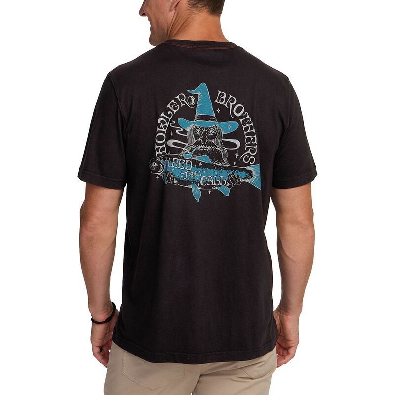ハウラーブラザーズ メンズ トップス Tシャツ コットン Howler Brothers Cotton TShirt Mens River WizardBlack ブラック