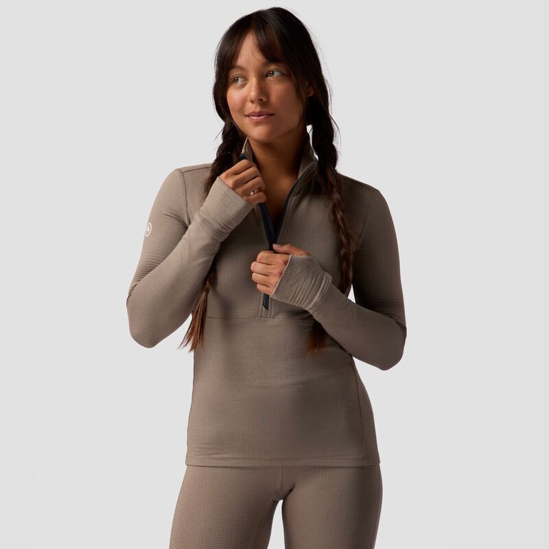 バックカントリー レディース トップス Tシャツ Backcountry Pines Microgrid UltraLt Baselayer 14Zip Top Womens Fallen Rock