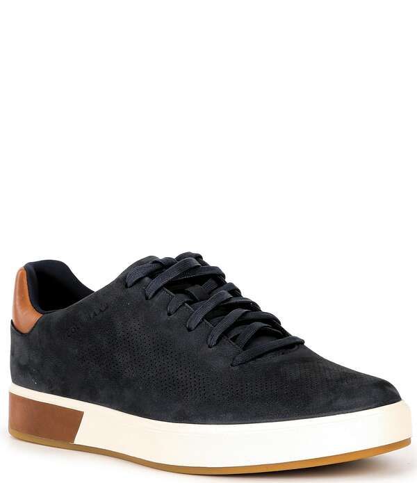 コールハーン メンズ シューズ スニーカー Cole Haan Mens GrandPro Angleace Perforated Nubuck Sneakers Navy BlazerBritish