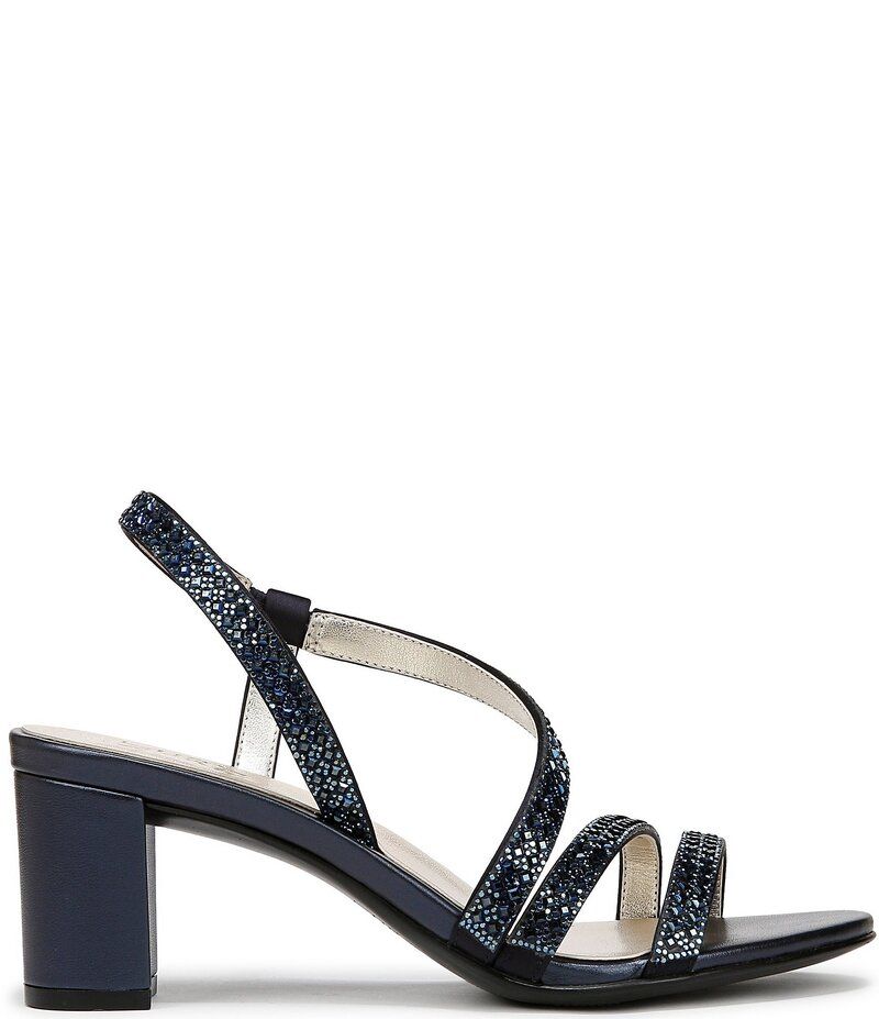 ナチュライザー レディース シューズ サンダル ヒール Naturalizer Vanessa Strappy Crystal Detail Block Heel Dress Sandals Fren