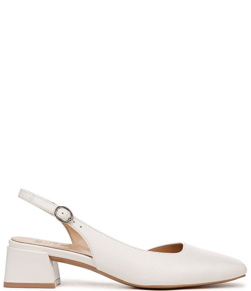 ナチュライザー レディース シューズ パンプス レザー Naturalizer Jayla Leather Dorsay Slingback Dress Pumps White ホワイト