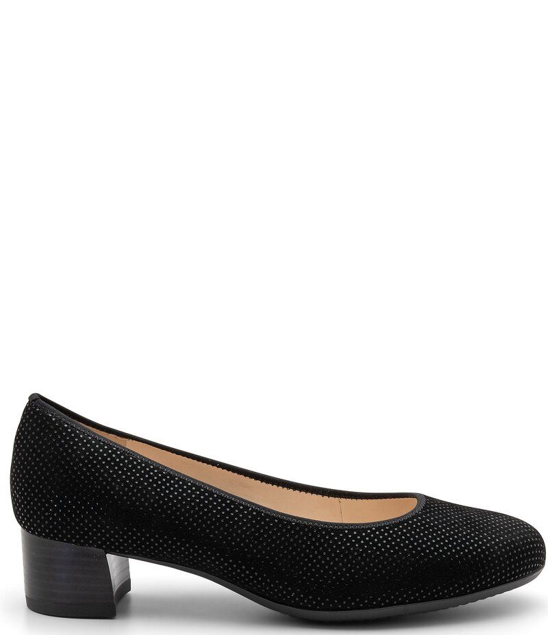 アラ レディース シューズ パンプス スエード ヒール ara Vivian Pin Dot Suede Block Heel Pumps Black Pin Dot Suede ブラック