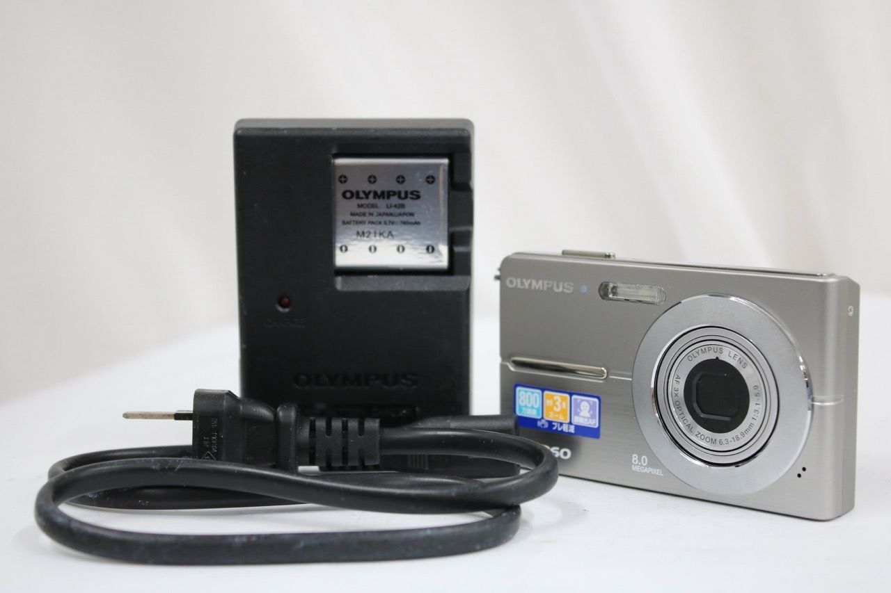 【返品保証】 オリンパス Olympus FE-360 3x バッテリー チャージャー付き コンパクトデジタルカメラ e14134