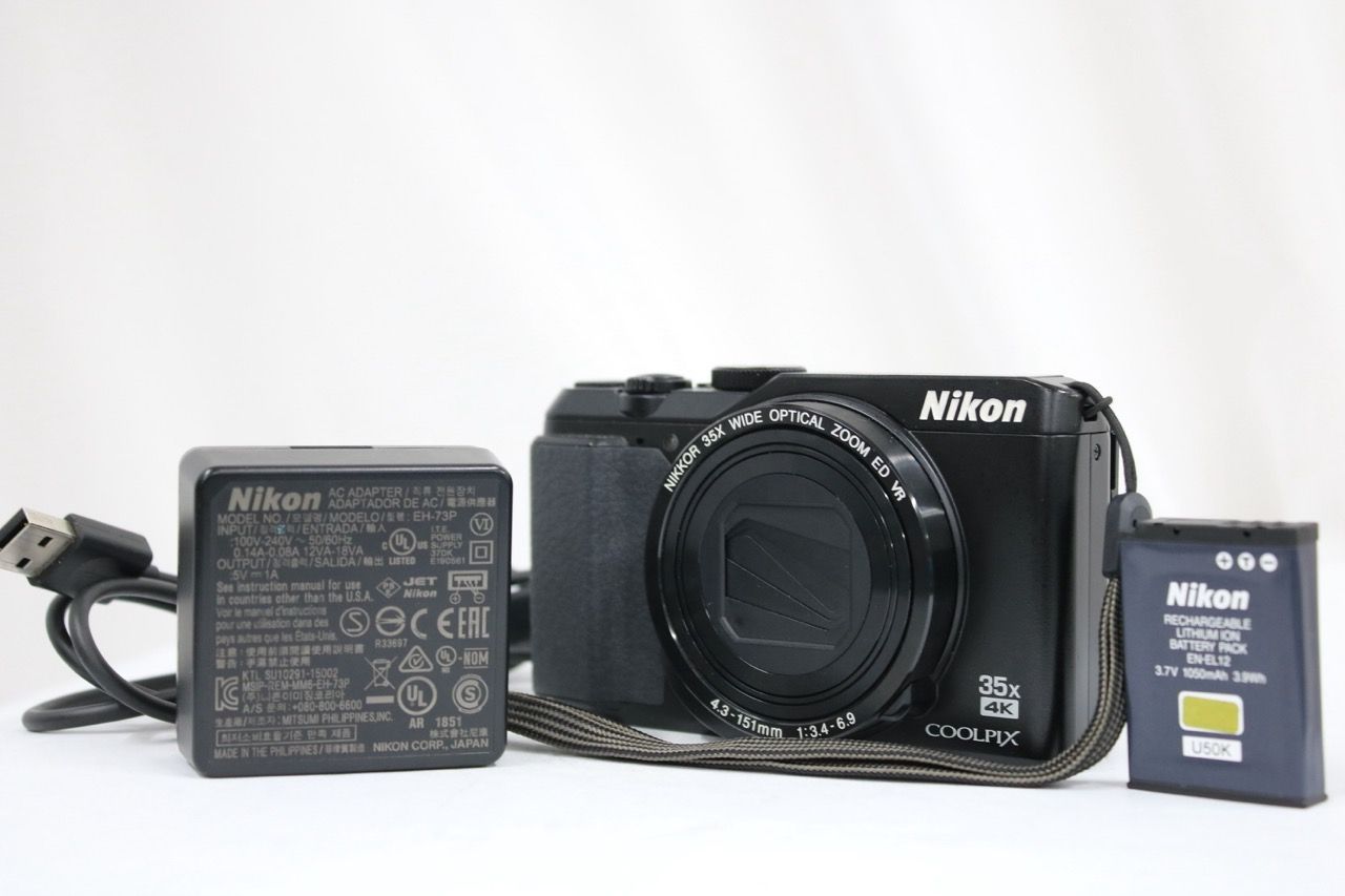【返品保証】 ニコン Nikon COOLPIX A900 35x ブラック バッテリー付き コンパクトデジタルカメラ e14149