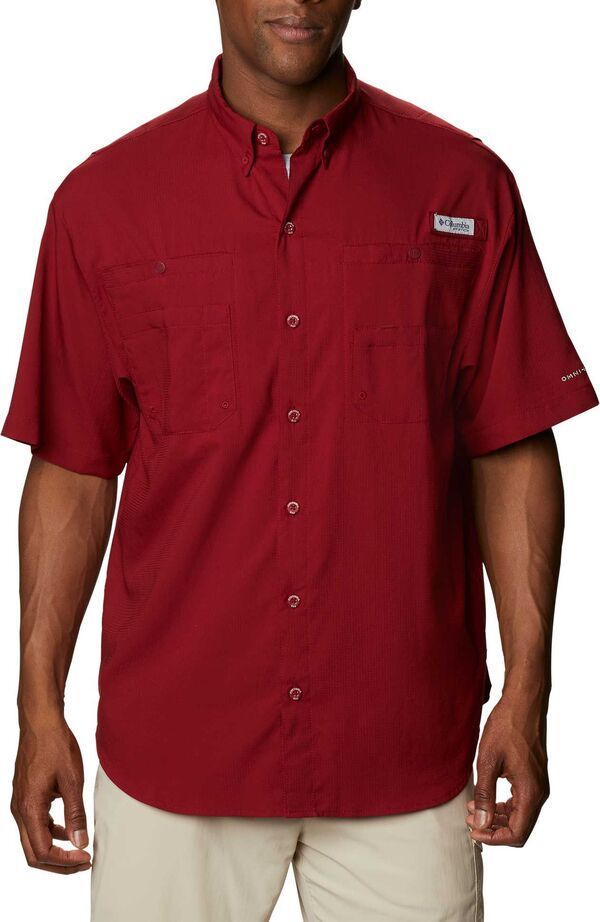 コロンビア メンズ トップス シャツ Columbia Mens PFG TamiamiI Short Sleeve Shirt Beet