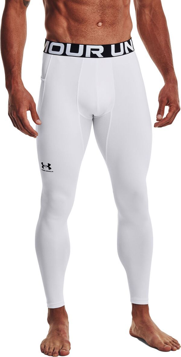 アンダーアーマー メンズ ボトムス カジュアルパンツ レギンス Under Armour Mens ColdGearmour Leggings WhiteBlack ホワイト