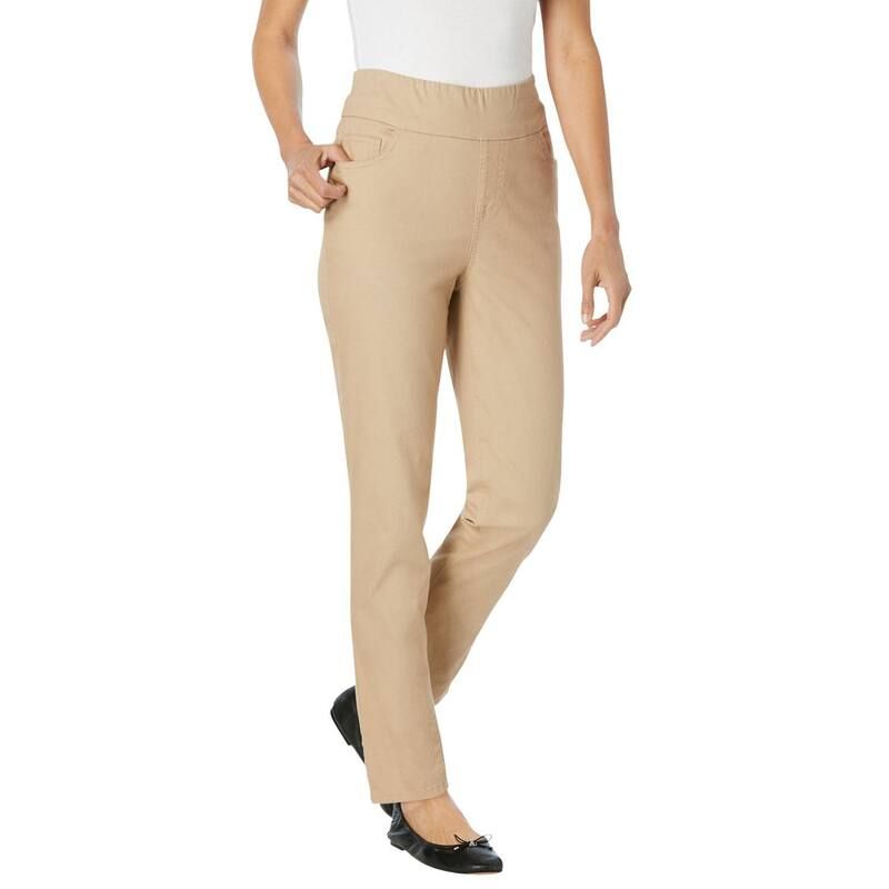 ウーマン ウィズイン レディース ボトムス デニムパンツ プラスサイズ ジーンズ Woman Within Plusize SlimLeg PullOn GapFree StretchDenim Je