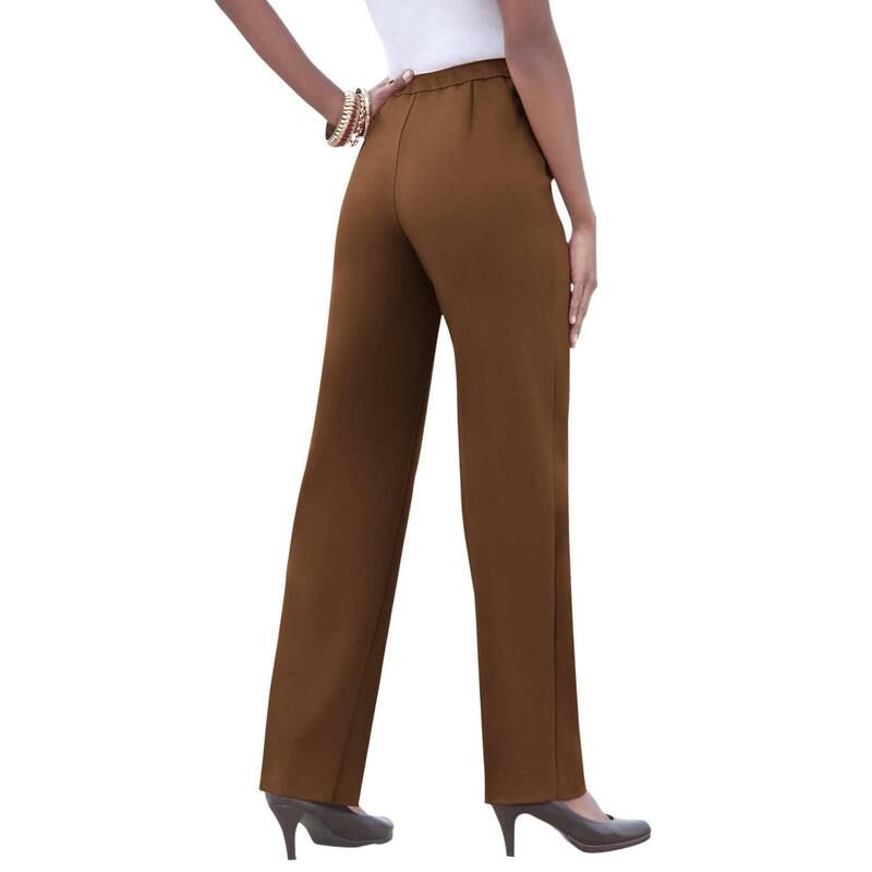 ロアマンズ レディース ボトムス カジュアルパンツ ストレート プラスサイズ プチ Roamans Womens Plusize Petite Classic Bend Over Pant Woven