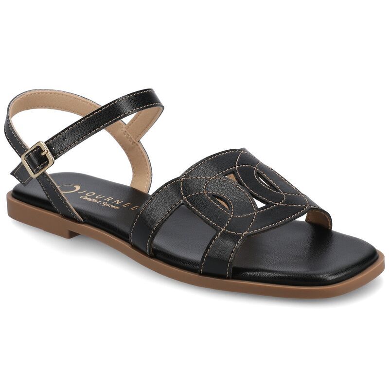 ジャーニー レディース シューズ サンダル アンクル Journee Womens Bridey Ankle Strap Sandals Black ブラック