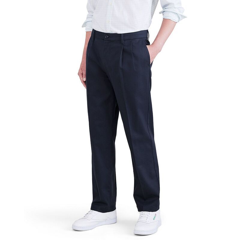 ドッカーズ メンズ ボトムス カジュアルパンツ プリーツ トール Big Tall Dockersignature Iron Free Stain Defender Classic Fit Pleat