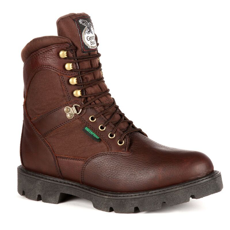 ジョージアブーツ メンズ シューズ ブーツ・レインブーツ Georgia Boots Homeland Mens 8in Waterproof Work Boots Brown ブラウン