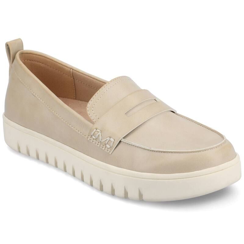 ジャーニー レディース シューズ スリッポン・ローファー Journee Tayla Medium and Wide Width Womens Round Toe Flexible Comfort P