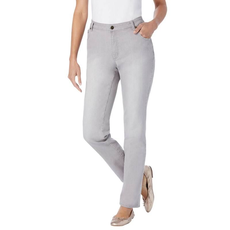 ウーマン ウィズイン レディース ボトムス デニムパンツ プラスサイズ トール ジーンズ Woman Within Plusize Tall StraightLeg Stretch Denim Fiv