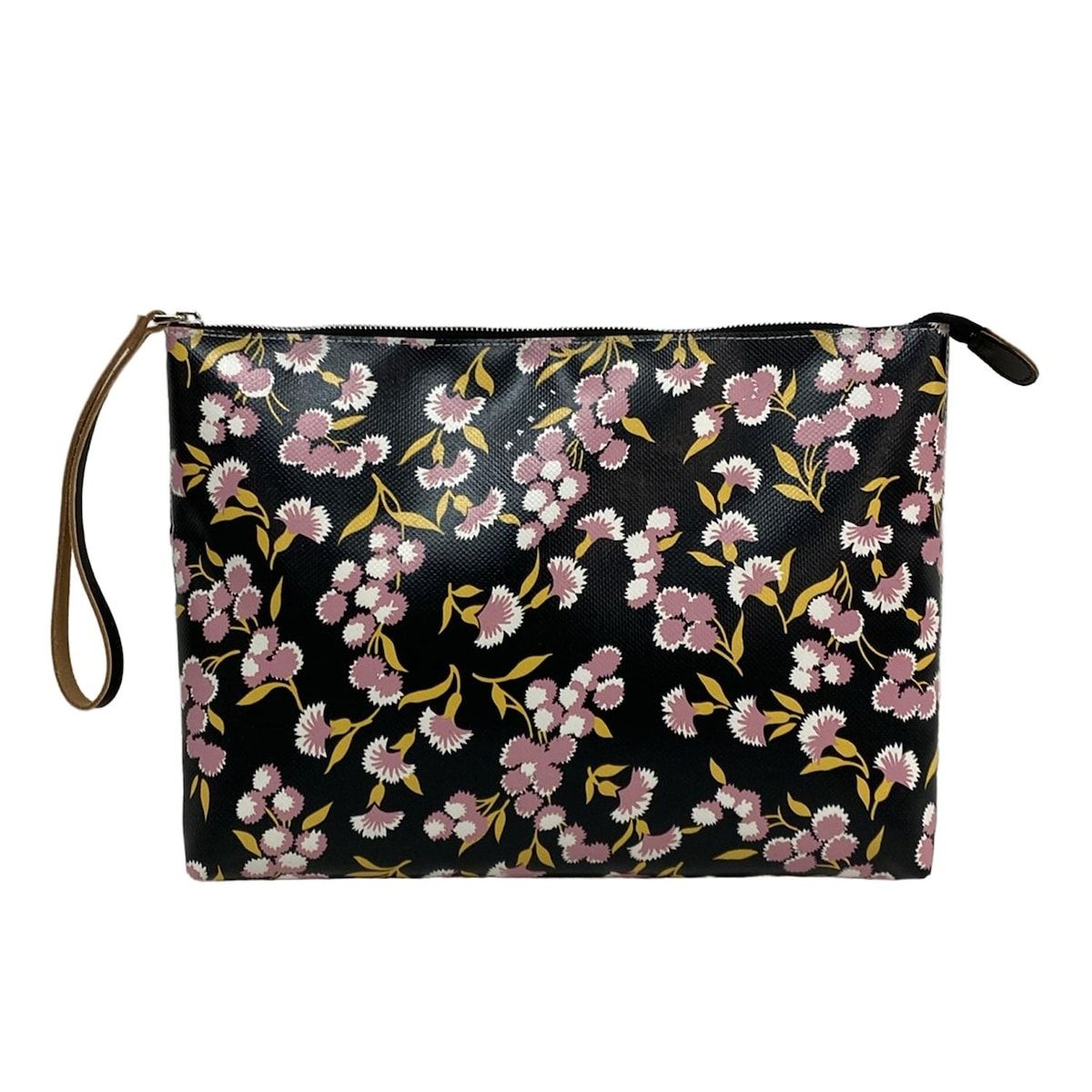 MARNI(マルニ) クラッチバッグ PHMHZ04A00 黒×ピンク×マルチ 花柄 レザー