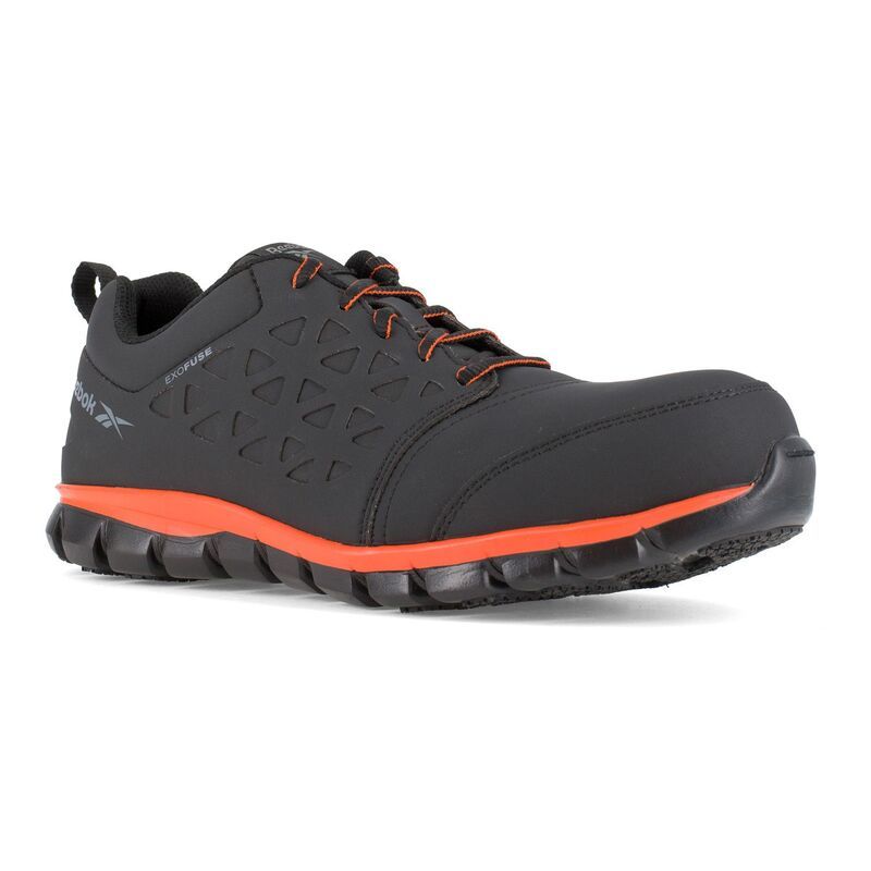 リーボック メンズ シューズ スニーカー Reebok Sublite Cushion Work Mens CompositeToe Shoes Orange Black ブラック