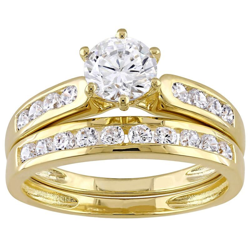 ステラ グレース レディース アクセサリー リング Stella Grace 18k Gold Over Silver Cubic Zirconia Bridal Ring Set Gold Tone