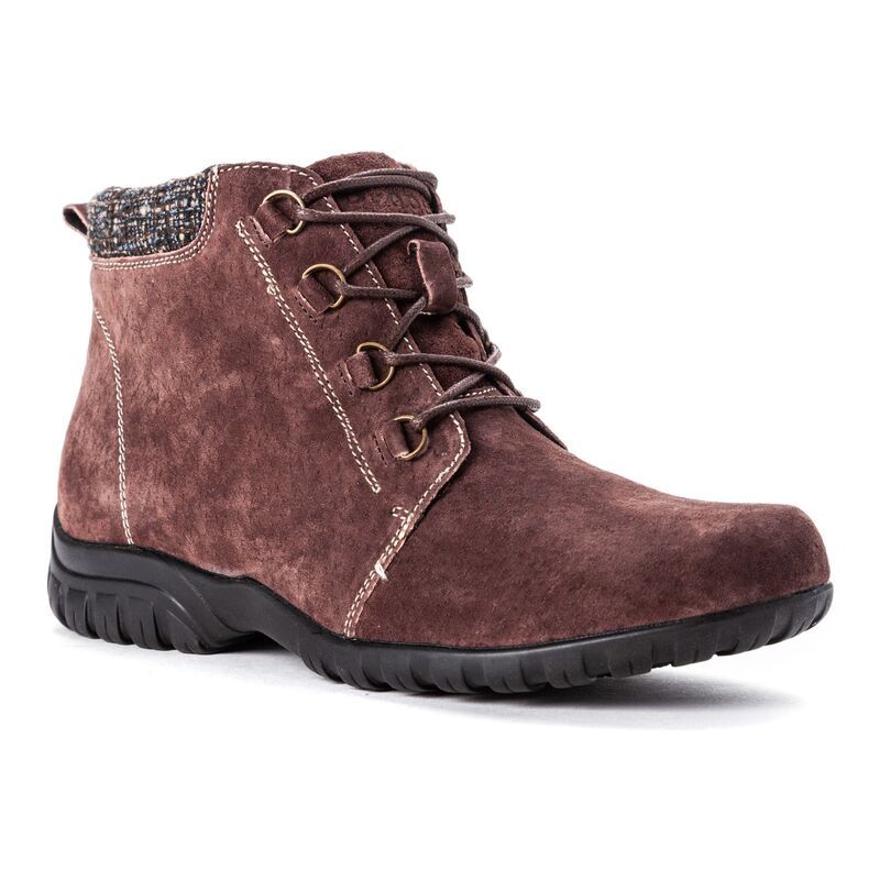 プロペット レディース シューズ ブーツ・レインブーツ アンクル Propet Delaney Womens Wateresistant Ankle Boots Brown ブラウン