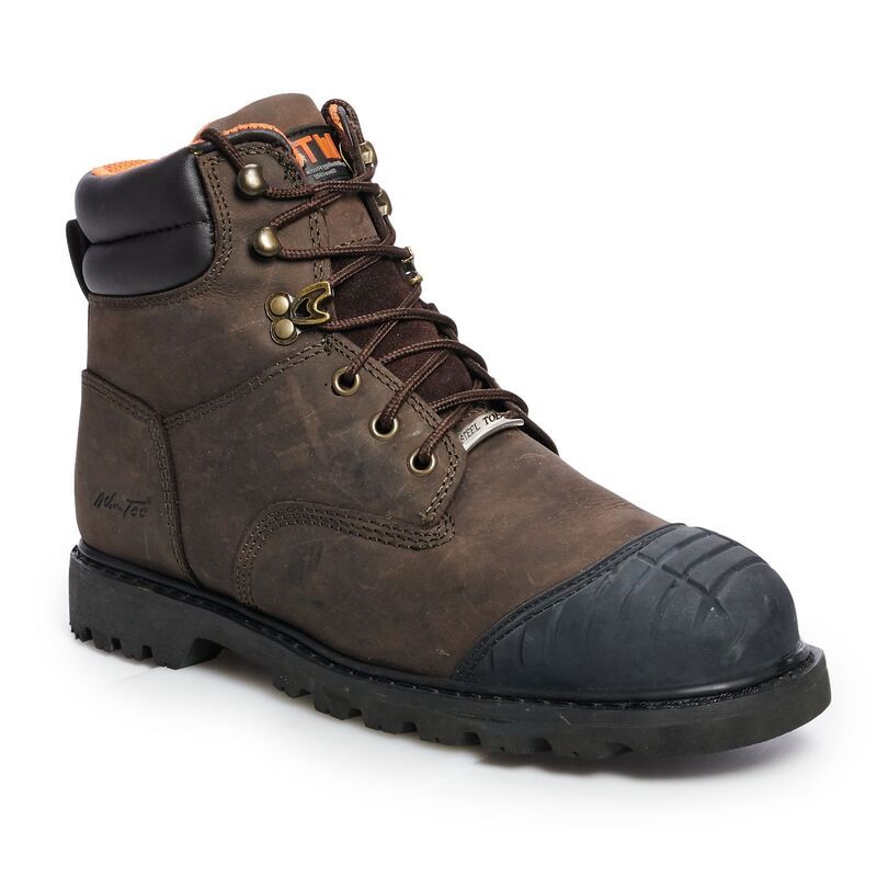 アドテック メンズ シューズ ブーツ・レインブーツ Tシャツ AdTec 1018 Mensteel Toe Work Boots Brown ブラウン