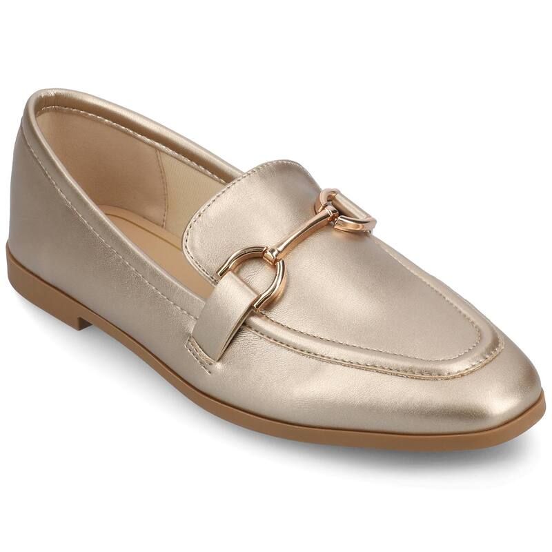 ジャーニー レディース シューズ スリッポン・ローファー Journee Tru Comfort Foamizza Womens Loafers Champagne シャンパン