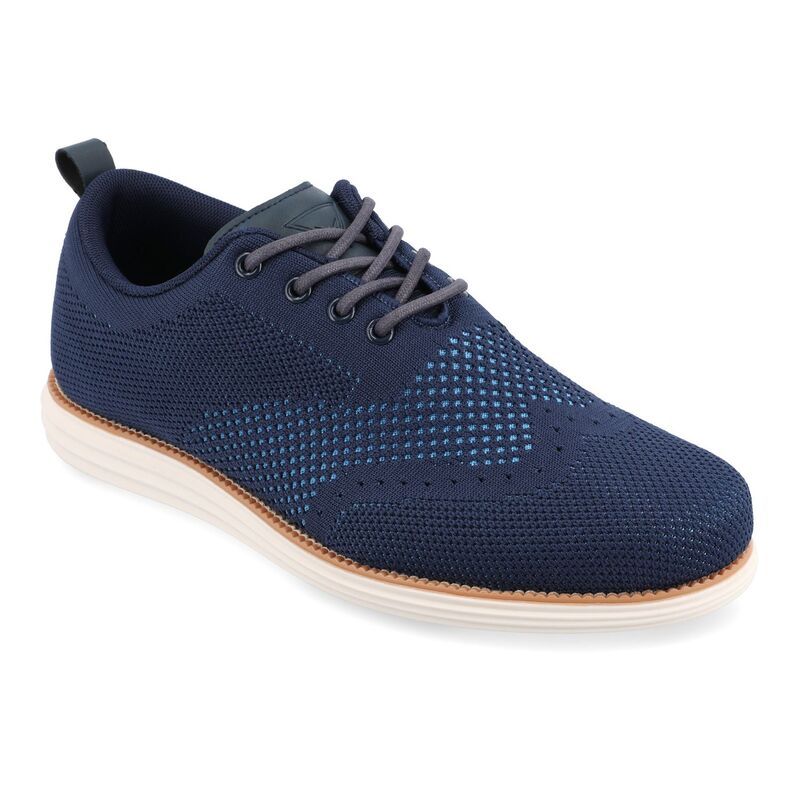 バンス メンズ シューズ オックスフォード ウィングチップ Vance Co Ezra Mens Wingtip Casual Shoes Blue ブルー