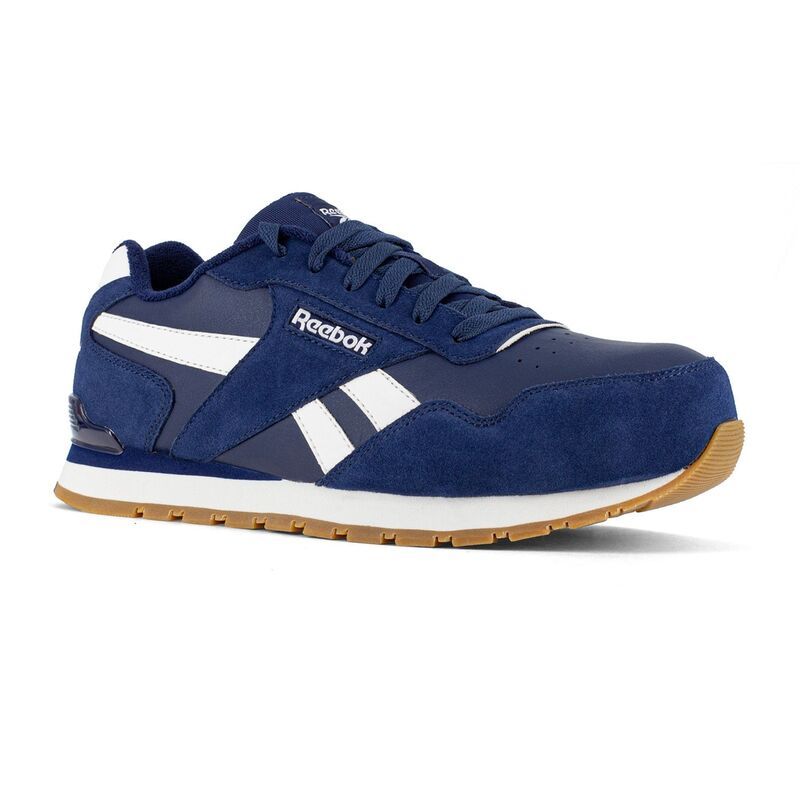 リーボック メンズ シューズ スニーカー スエード レザー Reebok Harman Work Mens Leather Suede CompositeToe Shoes Navy ネイビー