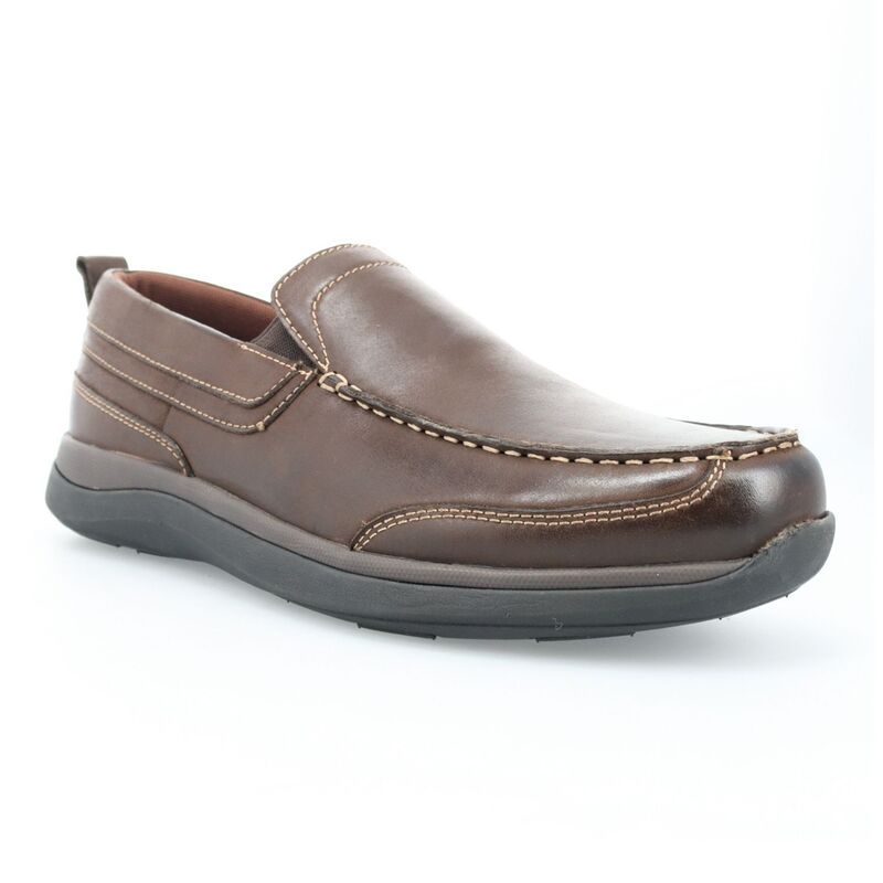 プロペット メンズ シューズ スリッポン・ローファー レザー Propet Preston Mens Leather Loafers Coffee コーヒー