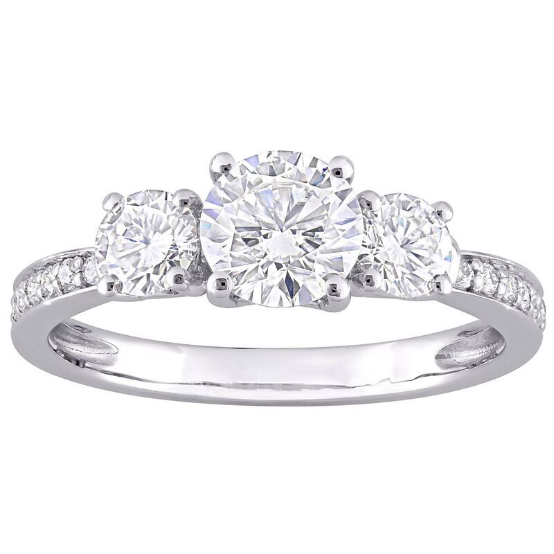 ステラ グレース レディース アクセサリー リング Stella Grace 10k White Gold 14 CaratW LabCreated Moissanite 3Stonengagemen