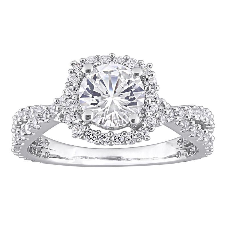 ステラ グレース レディース アクセサリー リング Stella Grace Sterling Silver LabCreated White Sapphire Halo Ring Sterling