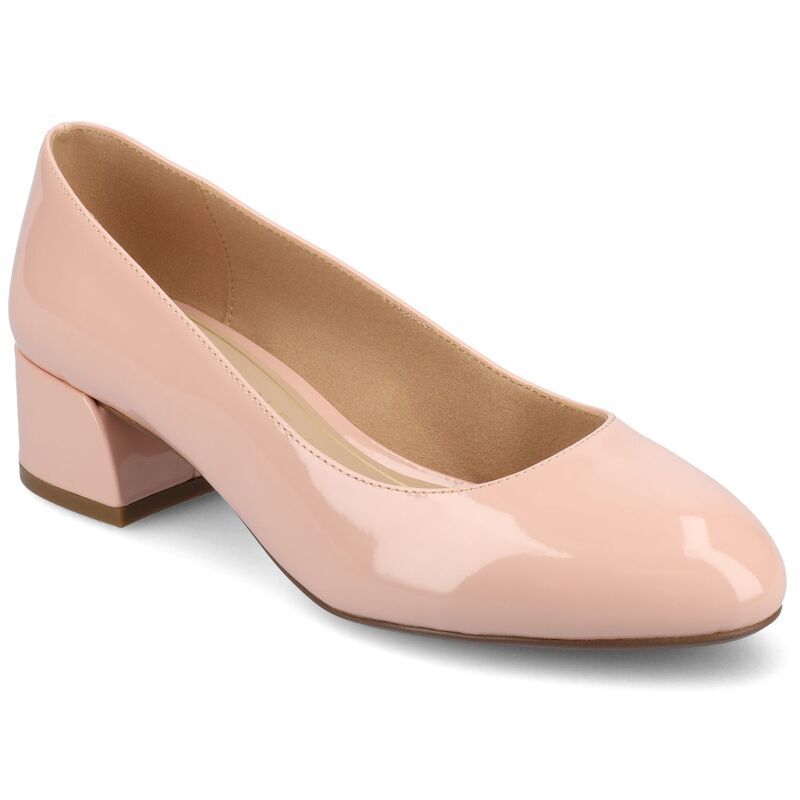 ジャーニー レディース シューズ パンプス ヒール Journee Medium and Wide Width Saarii WomenslipOn Block Heel Pumps Pink Pat