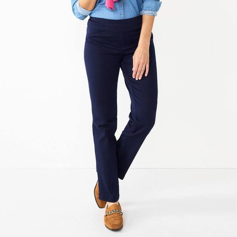 クロフト＆バロー レディース ボトムス カジュアルパンツ プチ Petite Womens Croft Barrow 4Pocket Effortlesstretch PullOn StraightL