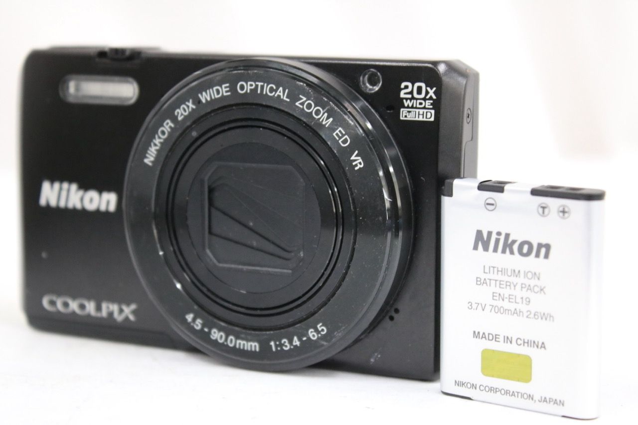 【返品保証】 ニコン Nikon COOLPIX S7000 20x ブラック バッテリー付き コンパクトデジタルカメラ e14159