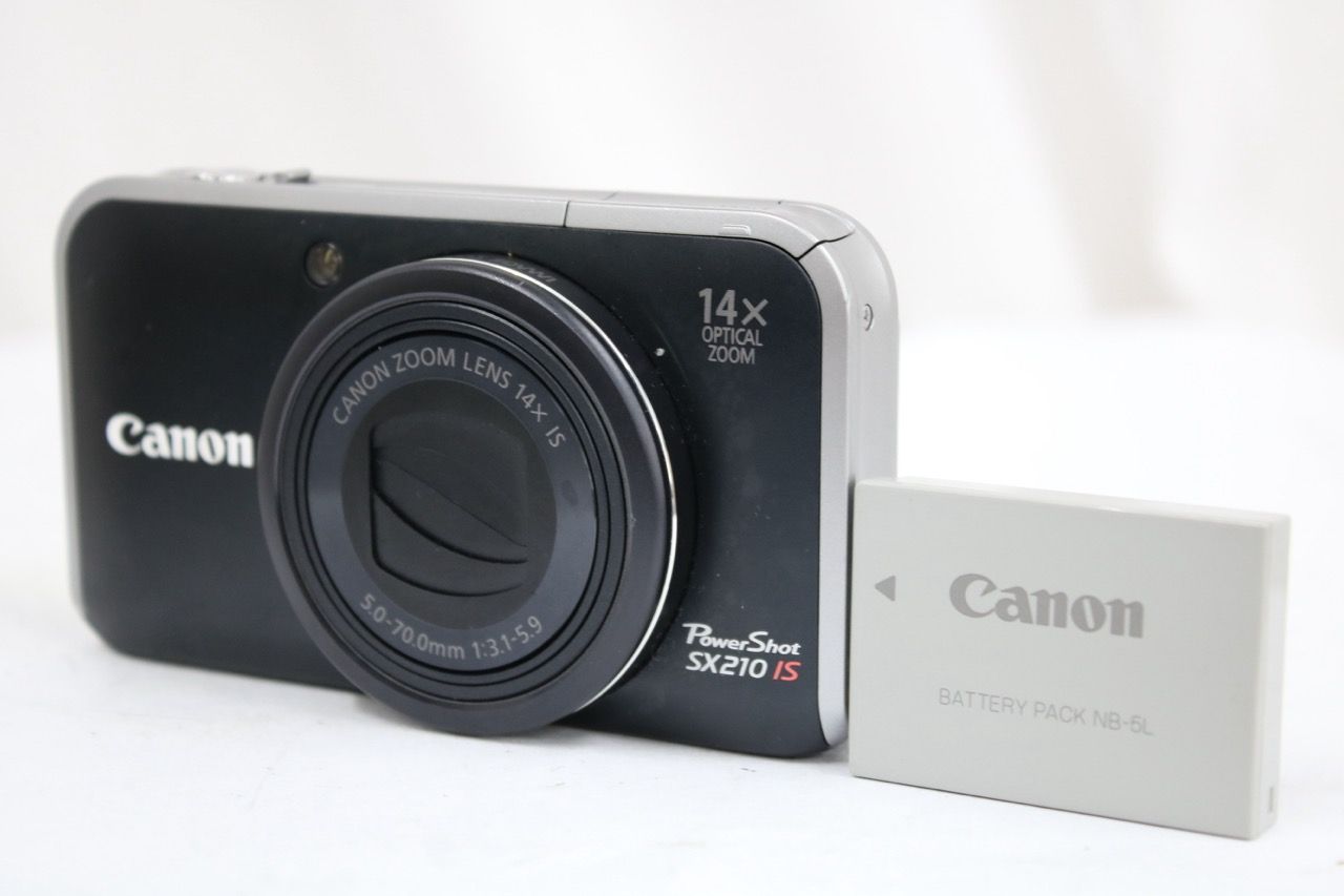 【返品保証】 キャノン Canon Power Shot SX210 IS 14x バッテリー付き コンパクトデジタルカメラ e14166