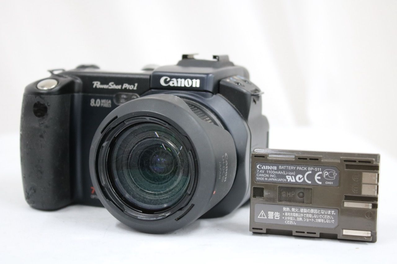 【返品保証】 キャノン Canon Power Shot Pro1 7x ブラック バッテリー付き コンパクトデジタルカメラ e14170