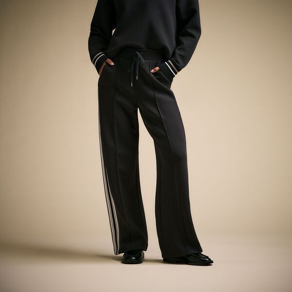 キャリー レディース ボトムス カジュアルパンツ スキューバ CALIA Womensoft Scuba Side Striped Pant Pure Black ブラック