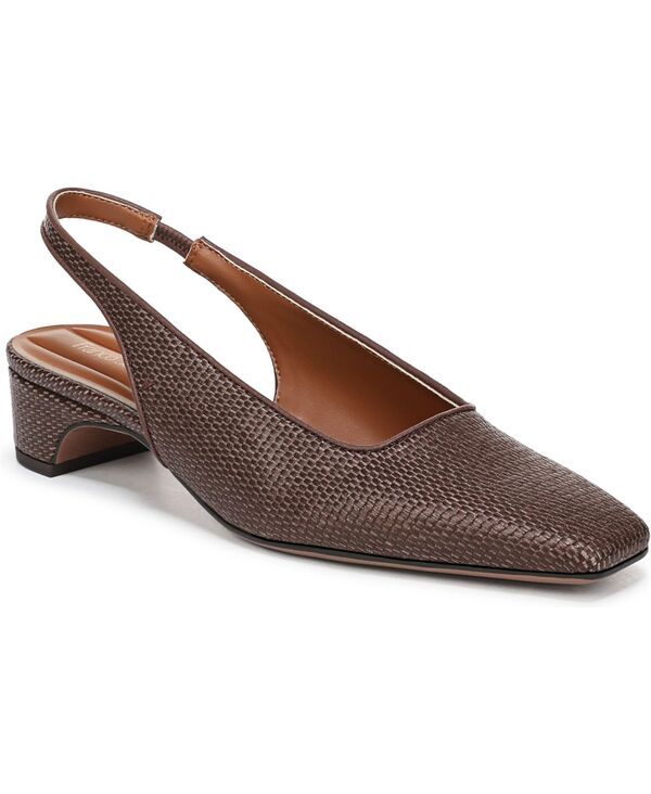 フランコサルト レディース シューズ パンプス Franco Sarto Womens Lyanna Square Toe Slingback Pumps Coffee Bean Brown Wove