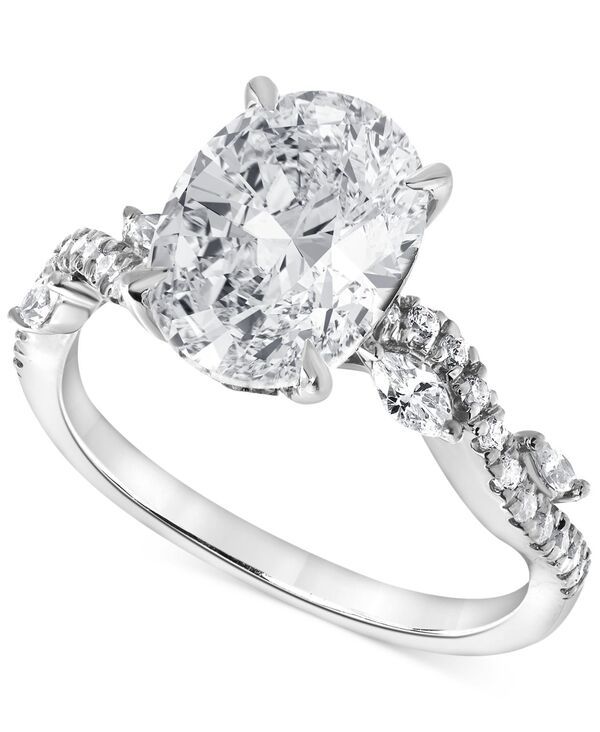 バッジェリーミシュカ レディース アクセサリー リング Badgley Mischka IGI Certified Lab Grown Diamond Oval Engagement Ring 315